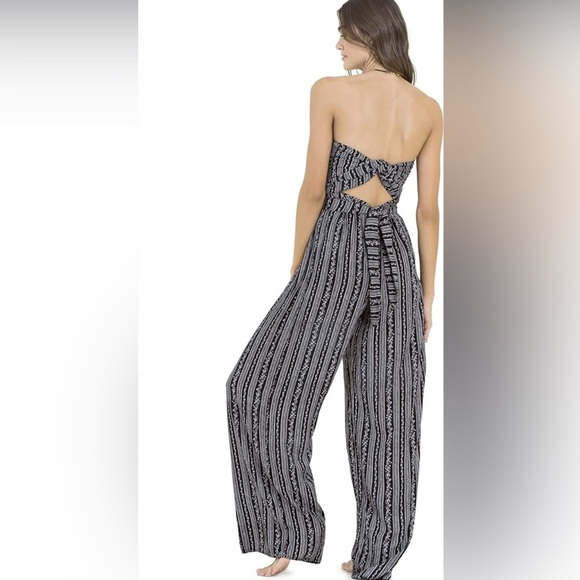 Maaji Convertible Black and White Halter Jumpsuit - Picture 3 of 6